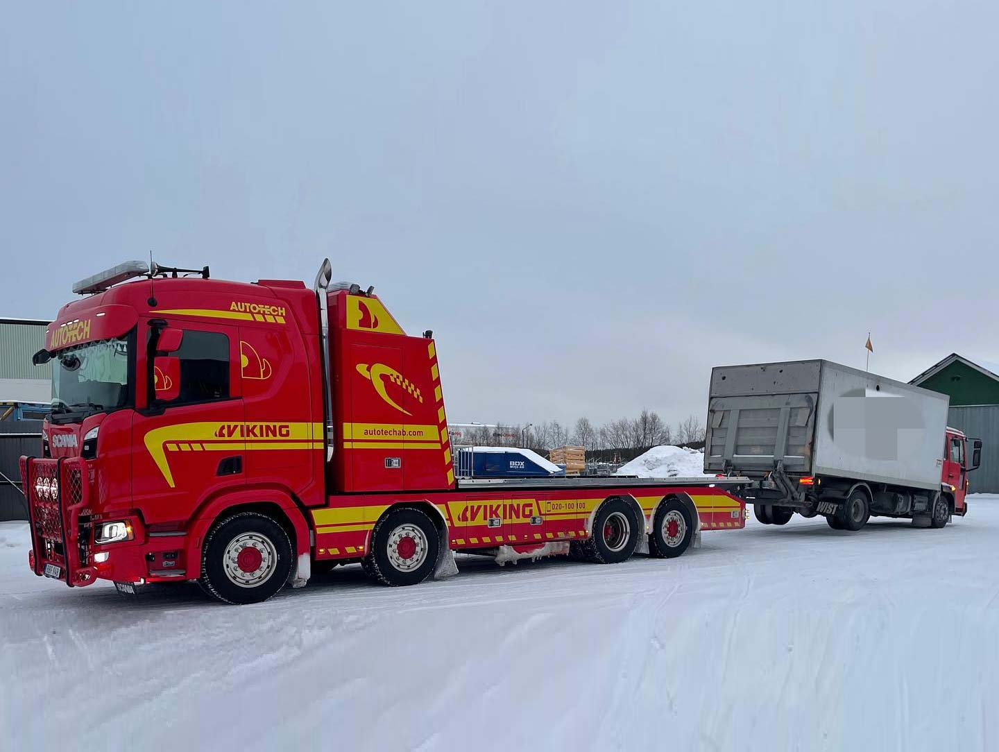 Våra flakbärgare utför bärgning upp till 60 ton i Kiruna